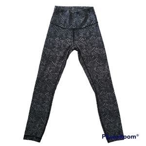 Lululemon wunder under hi-rise 7/8 tight leggings 25" luxtreme sz 4 black white